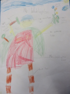 A pupil's personification of Waddington with explanations